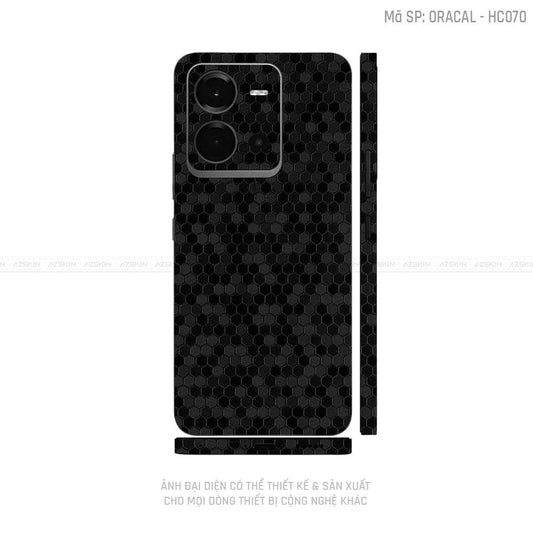 Dán Skin Vivo V Series Vân Tổ Ong Đen | HC070