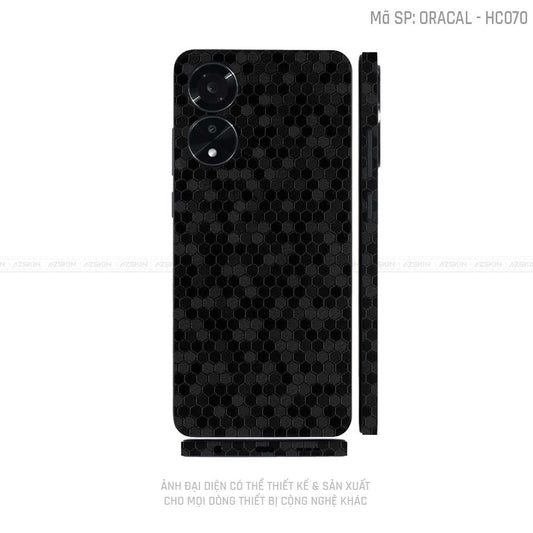 Miếng Dán Skin Điện Thoại OPPO A Series Màu Đen Tổ Ong | HC070
