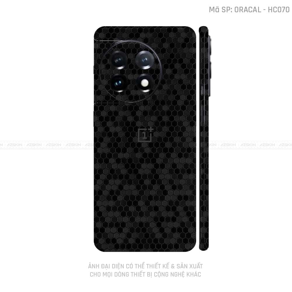 Dán Skin Oneplus 12 Series Vân Tổ Ong Đen | HC070