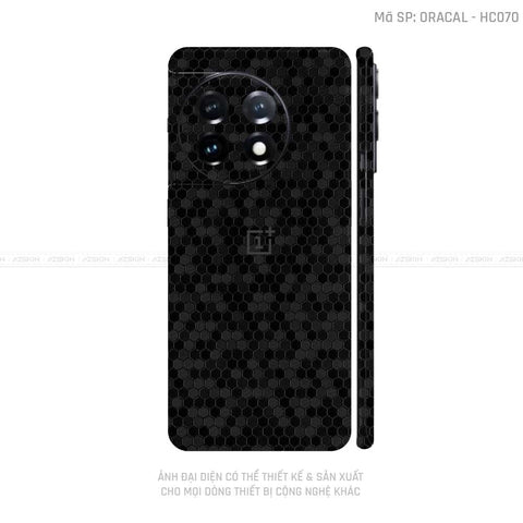 Dán Skin Oneplus 12 Series Vân Tổ Ong Đen | HC070