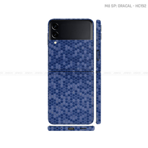 Dán Skin Galaxy Zflip4 Vân Tổ Ong Xanh | HC192