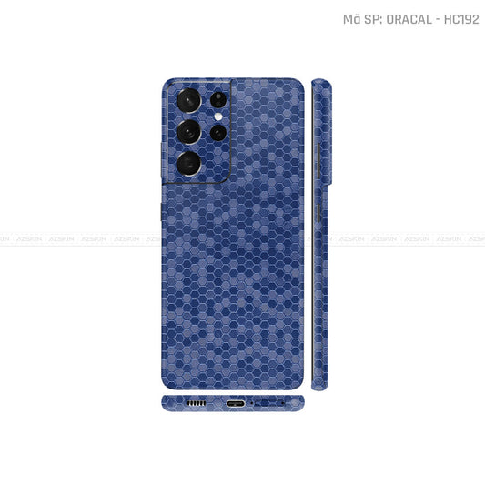 Dán Skin Galaxy S21 Series Vân Tổ Ong Xanh | HC192