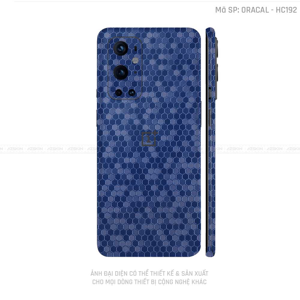 Dán Skin 3M/Oracal Oneplus 8/9 Series Vân Tổ Ong Xanh | HC192