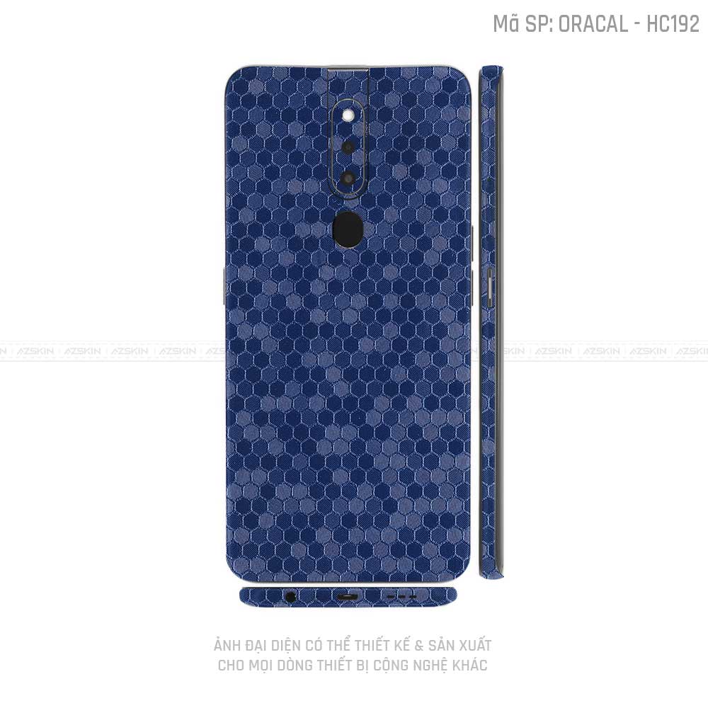Miếng Dán Skin Điện Thoại OPPO F Series Vân Tổ Ong Xanh | HC192
