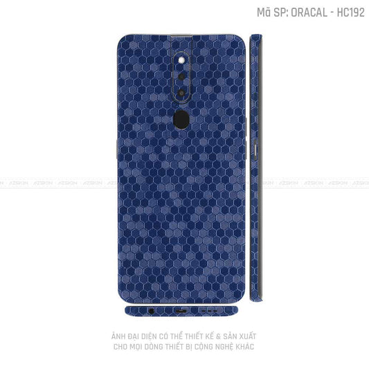Miếng Dán Skin Điện Thoại OPPO F Series Vân Tổ Ong Xanh | HC192