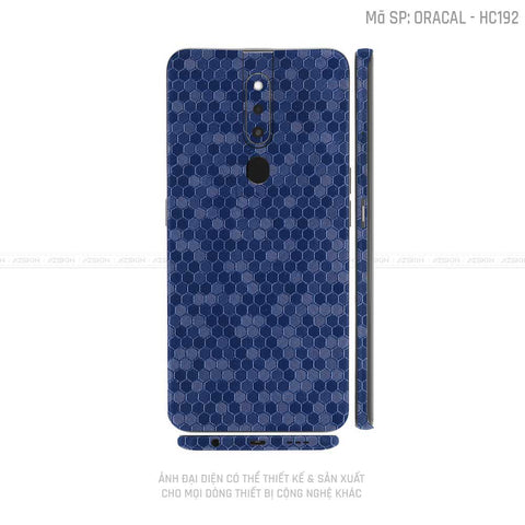 Miếng Dán Skin Điện Thoại OPPO F Series Vân Tổ Ong Xanh | HC192