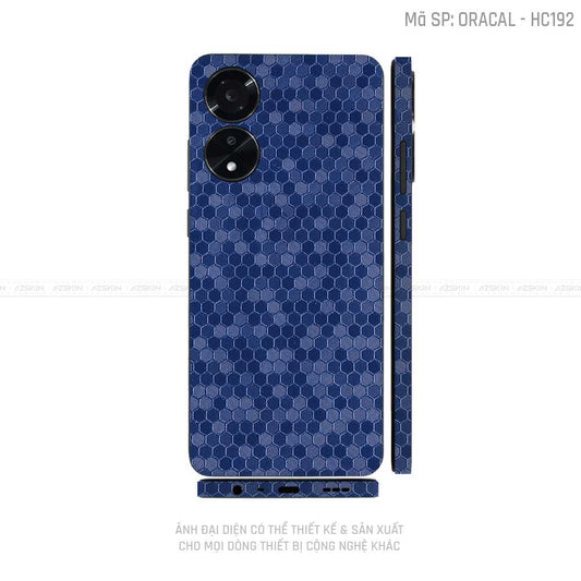 Miếng Dán Skin Điện Thoại OPPO A Series Màu Xanh Tổ Ong | HC192
