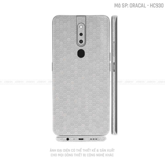 Miếng Dán Skin Điện Thoại OPPO F Series Vân Tổ Ong Bạc | HC930