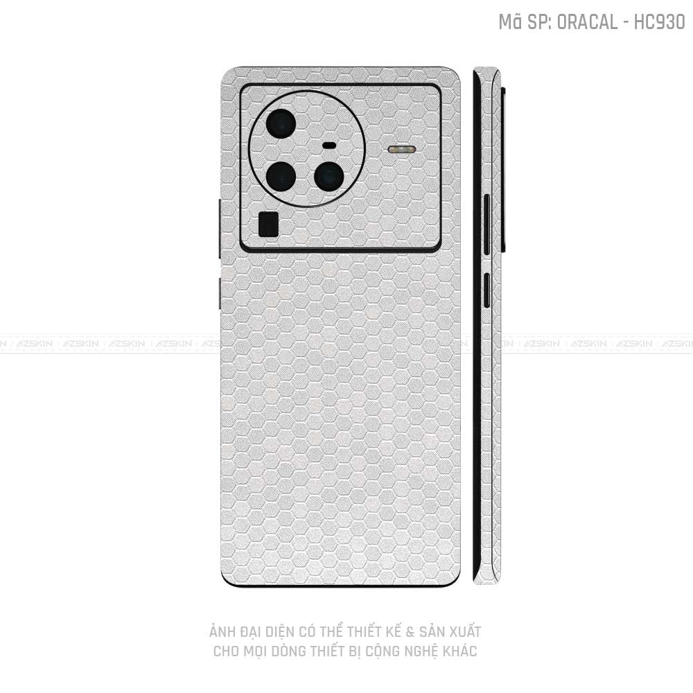 Dán Skin Vivo X Series Vân Tổ Ong Bạc | HC930