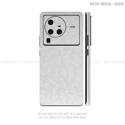 Dán Skin Vivo X Series Vân Tổ Ong Bạc | HC930