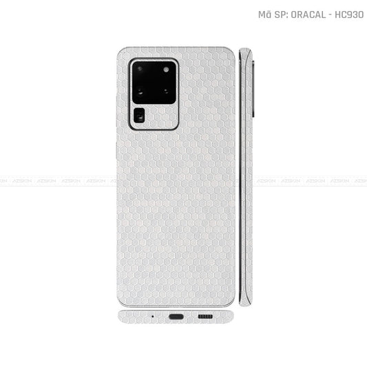 Dán Skin Galaxy S20 Series Vân Tổ Ong Bạc | HC930