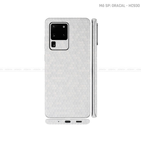 Dán Skin Galaxy S20 Series Vân Tổ Ong Bạc | HC930