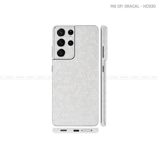 Dán Skin Galaxy S21 Series Vân Tổ Ong Bạc | HC930