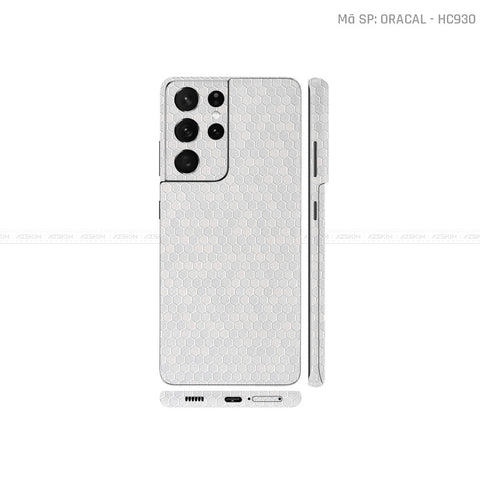 Dán Skin Galaxy S21 Series Vân Tổ Ong Bạc | HC930