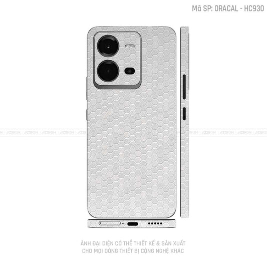 Dán Skin Vivo V Series Vân Tổ Ong Bạc | HC930