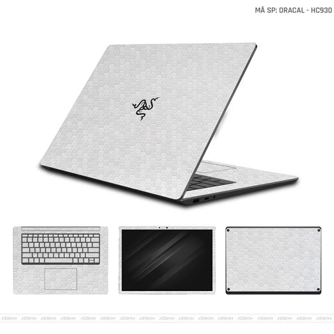 Dán Skin 3M/Oracal Laptop Razer Vân Tổ Ong Bạc | HC930