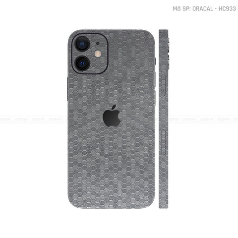 Dán Skin IPhone 12 Series Vân Tổ Ong Xám | HC933