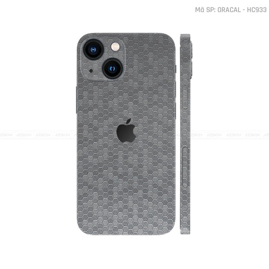 Dán Skin IPhone 14 Series Vân Tổ Ong Xám | HC933