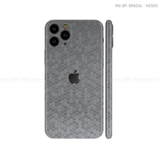 Dán Skin IPhone 11 Series Vân Tổ Ong Xám | HC933