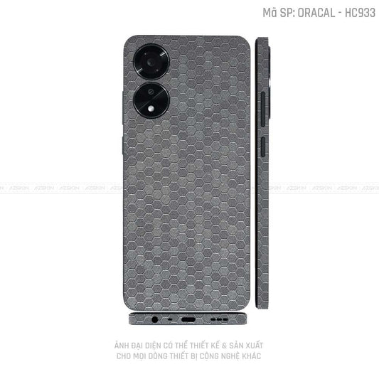 Miếng Dán Skin Điện Thoại OPPO A Series Màu Bạc Tổ Ong | HC933