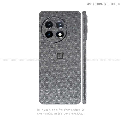 Dán Skin Oneplus 12 Series Vân Tổ Ong Xám | HC933