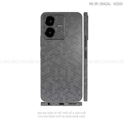 Dán Skin Vivo Y Series Vân Tổ Ong Xám | HC933