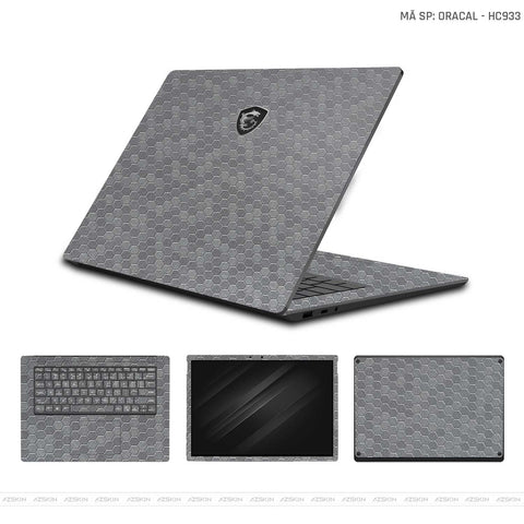 Dán Skin Laptop MSI Đổi Màu Tổ Ong Xám | HC933