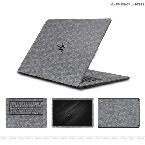 Dán Skin 3M/Oracal Laptop Razer Vân Tổ Ong Xám | HC933