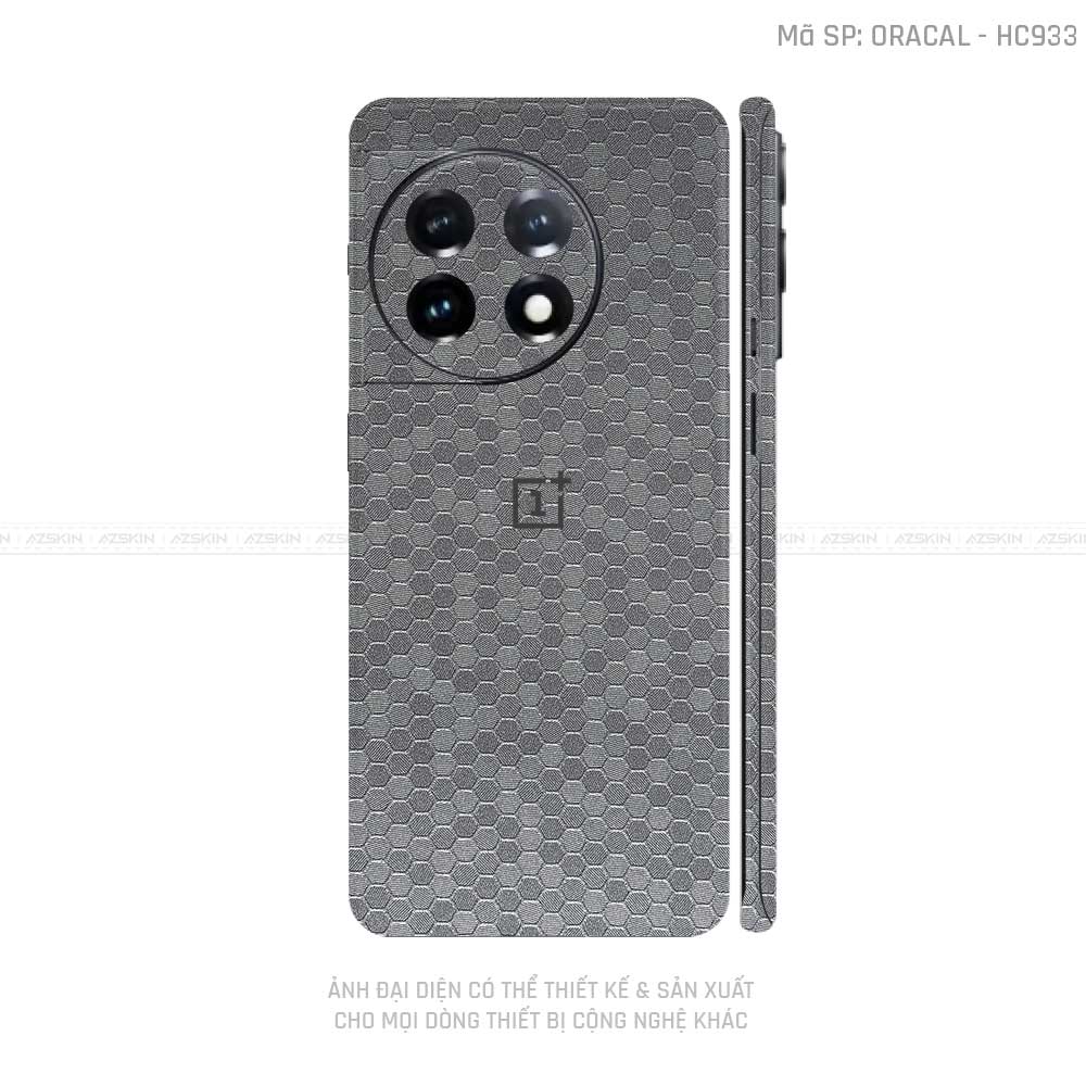 Dán Skin Oneplus 11 Series Vân Tổ Ong Xám | HC933