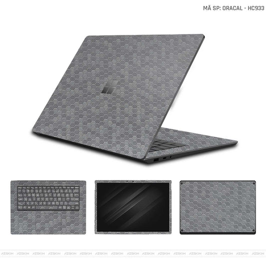 Dán Skin 3M/ Oracal Laptop Surface Vân Tổ Ong Xám | HC933