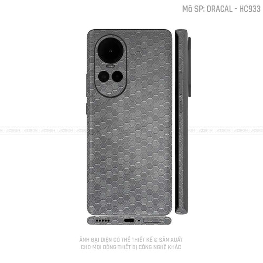 Dán Skin Điện Thoại OPPO Reno Series Vân Tổ Ong Xám | HC933