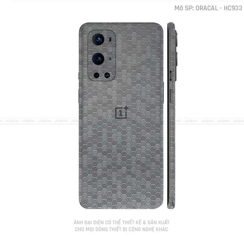 Dán Skin 3M/Oracal Oneplus 8/9 Series Vân Tổ Ong Xám | HC933