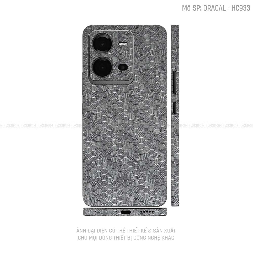 Dán Skin Vivo V Series Vân Tổ Ong Xám | HC933