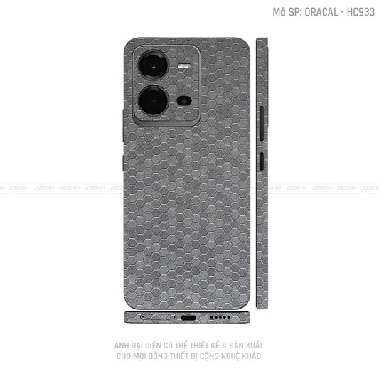 Dán Skin Vivo V Series Vân Tổ Ong Xám | HC933