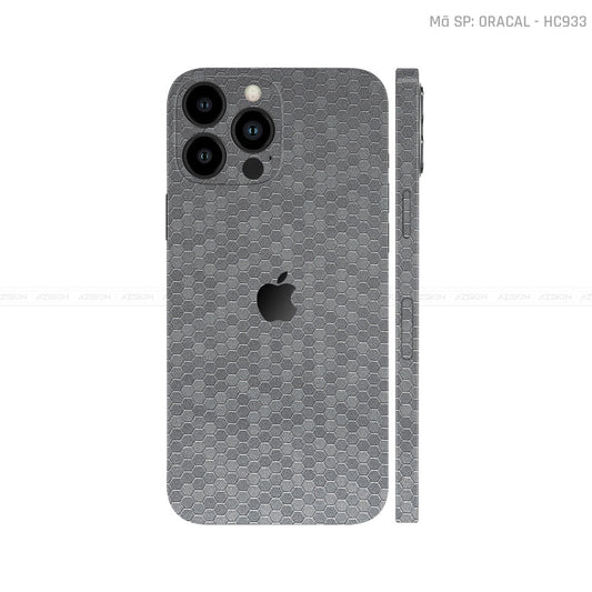 Dán Skin IPhone 12 Series Vân Tổ Ong Xám | HC933