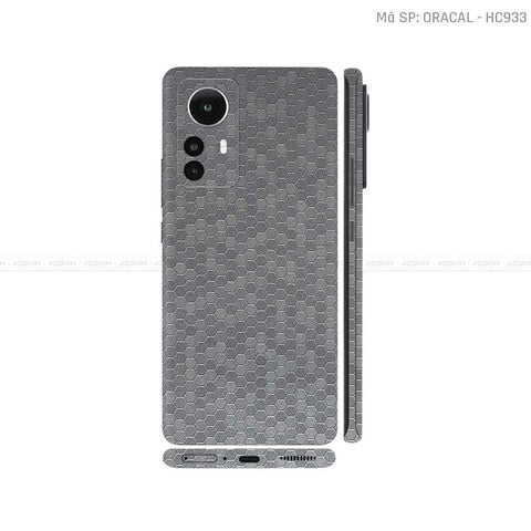 Dán Skin Xiaomi 12 Series Màu Tổ Ong Xám | HC933
