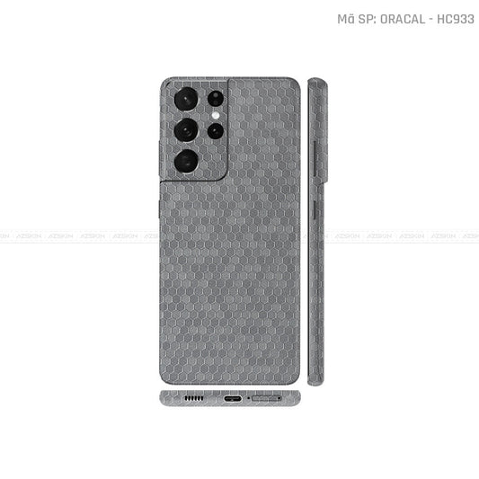 Dán Skin Galaxy S21 Series Vân Tổ Ong Xám | HC933