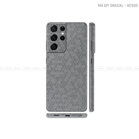 Dán Skin Galaxy S21 Series Vân Tổ Ong Xám | HC933