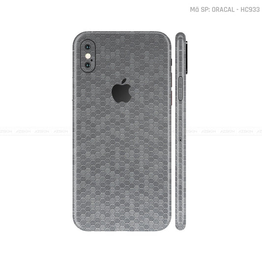 Dán Skin IPhone X Series Vân Tổ Ong Xám | HC933