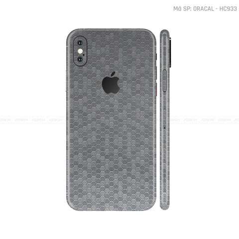 Dán Skin IPhone X Series Vân Tổ Ong Xám | HC933