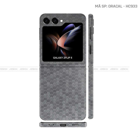 Dán Skin Galaxy Z Flip 6 Vân Tổ Ong Xám | HC933