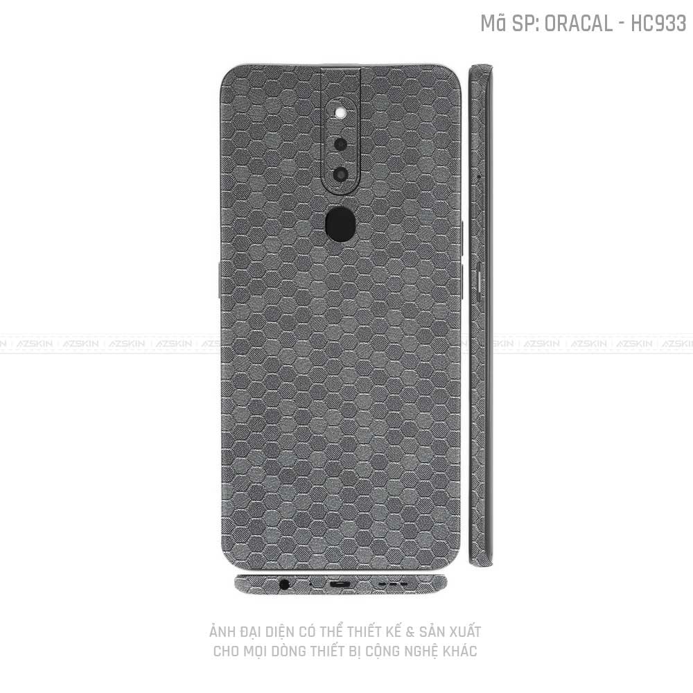 Miếng Dán Skin Điện Thoại OPPO F Series Vân Tổ Ong Xám | HC933