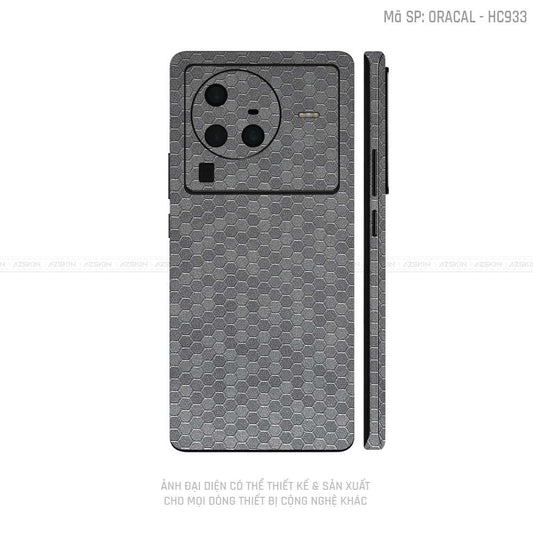 Dán Skin Vivo X Series Vân Tổ Ong Xám | HC933