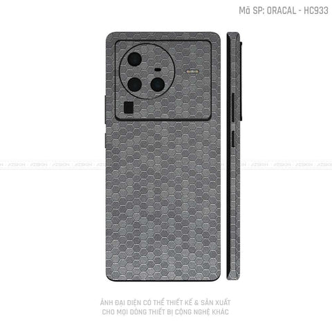 Dán Skin Vivo X Series Vân Tổ Ong Xám | HC933