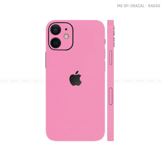Dán Skin IPhone 12 Series Màu Hồng Vinyl
