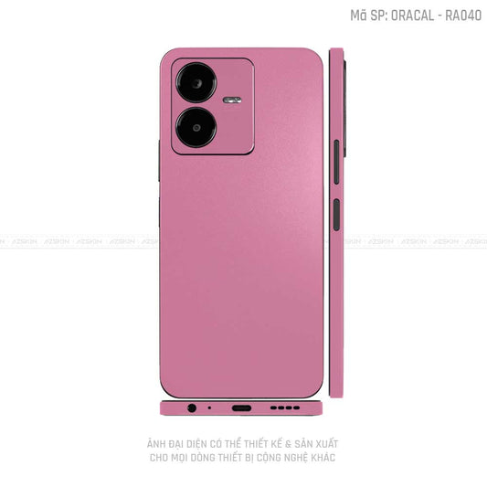 Dán Skin Vivo Y Series Màu Hồng Nhám | VN06
