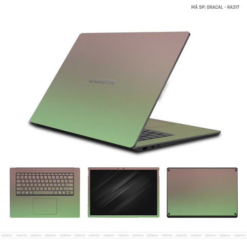 Dán Skin Laptop Gigabyte Màu Xanh Bơ Chuyển Sắc | RA317