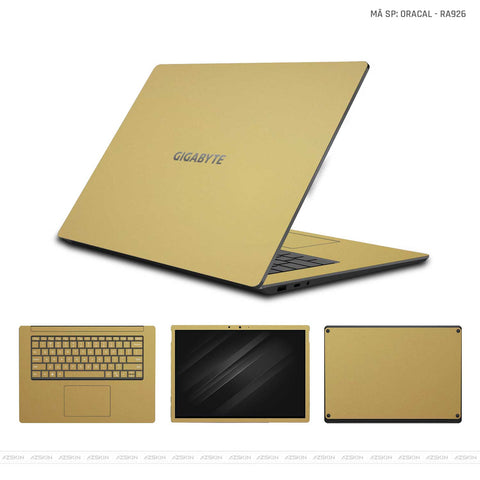 Dán Skin Laptop Gigabyte Màu Vàng Đồng | RA926