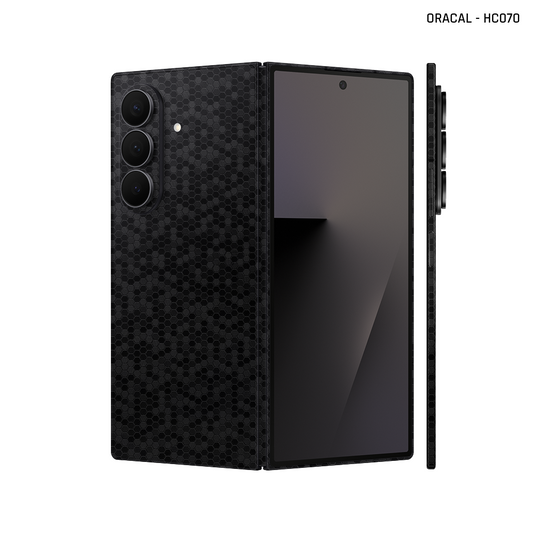 Dán Skin Galaxy Z Fold 7 Vân Tổ Ong Đen | ORACAL - HC070