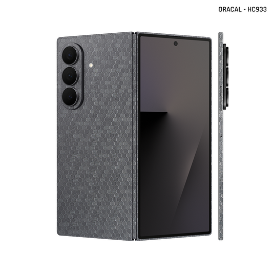 Dán Skin Galaxy Z Fold 7 Vân Tổ Ong Xám | ORACAL - HC933